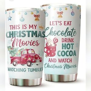 Kozmoz This Is My Christmas Movies Watching Stainless Steel 20oz Tumbler Cup